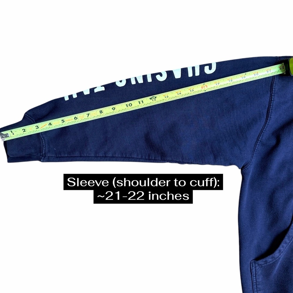 Salty Crew Hoodie Mens Navy Chasing Tail Graphic Surf Fishing Pullover Small - Picture 8 of 8